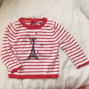 Janie and Jack Red Striped Sweater 12-18 mo